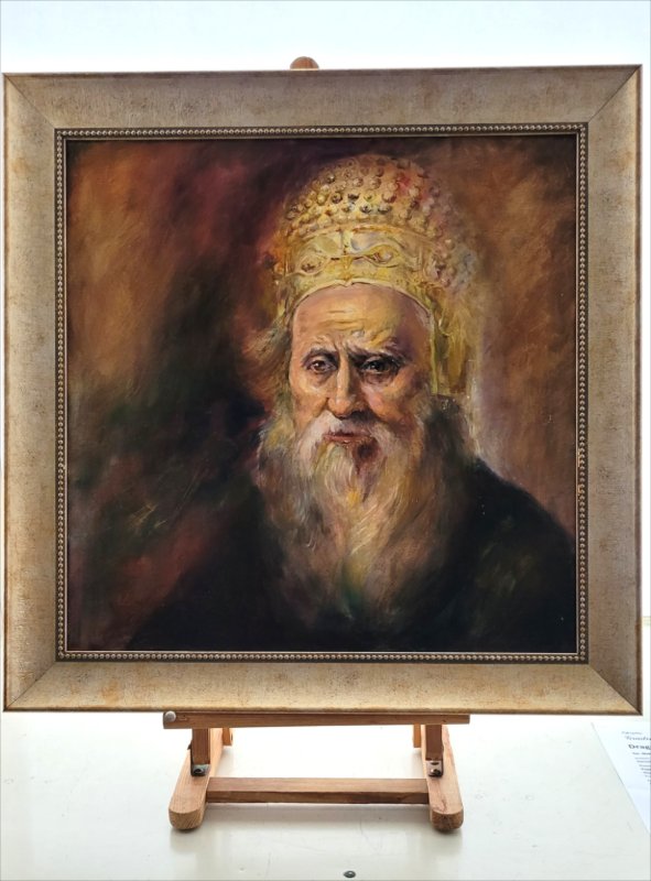 Coiful strămoșesc — Oil painting by Michaela Iatan