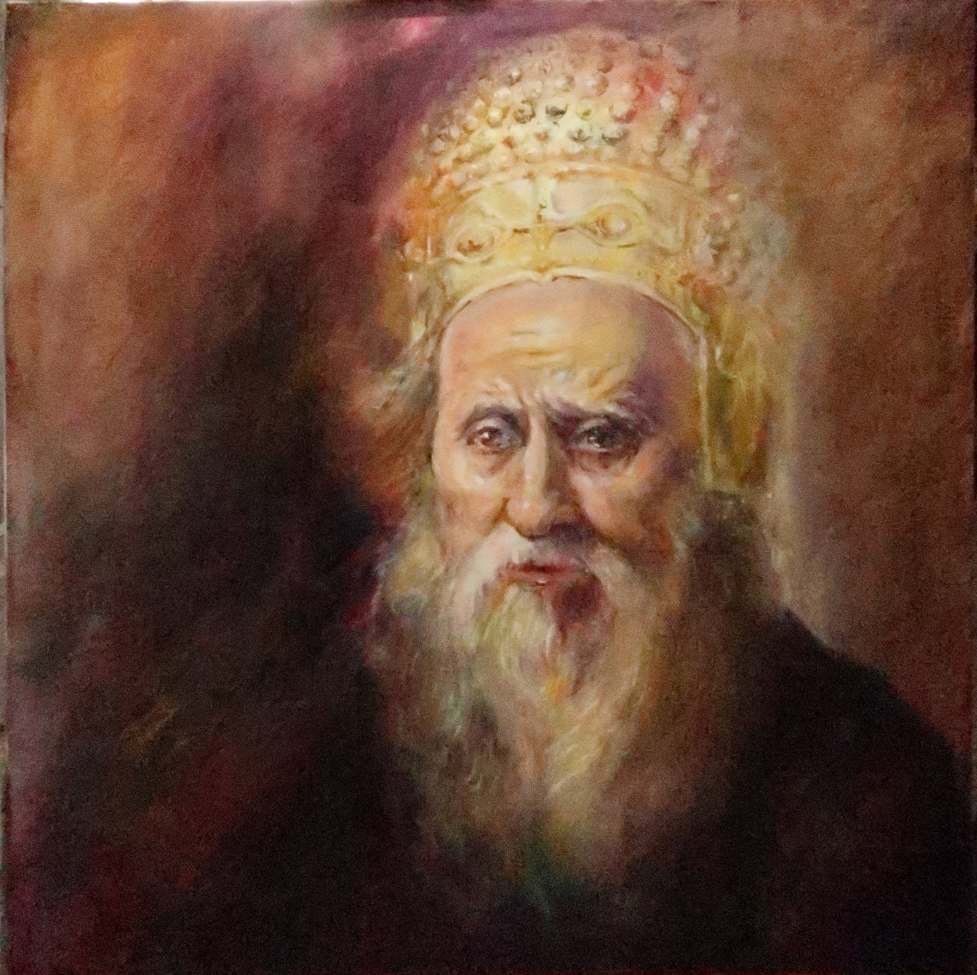 Coiful strămoșesc — Oil painting by Michaela Iatan