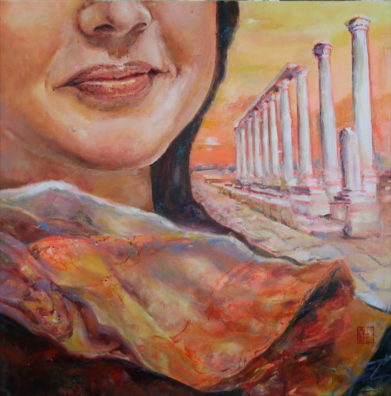 Iordania — Ulei pictură de Michaela Iatan