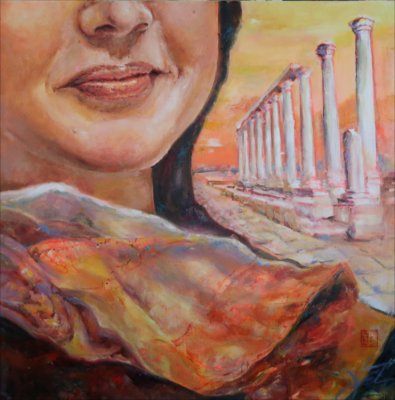 Iordania — Ulei pictură de Michaela Iatan