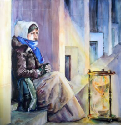 Asteptare — Watercolour painting by Michaela Iatan