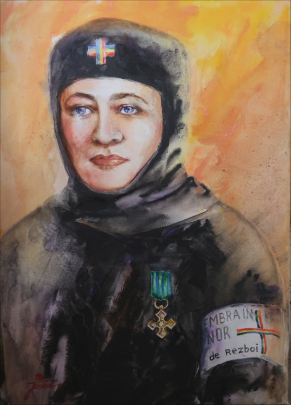 Monahia Mina — Mixed media painting by Michaela Iatan
