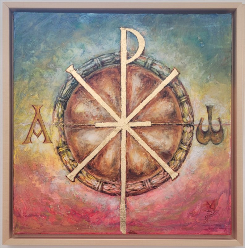 Painea stramoseasca -Ancestral Bread — Oil painting by Michaela Iatan