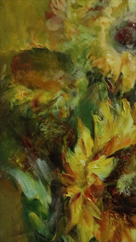 Floarea soarelui — Oil painting by Michaela Iatan