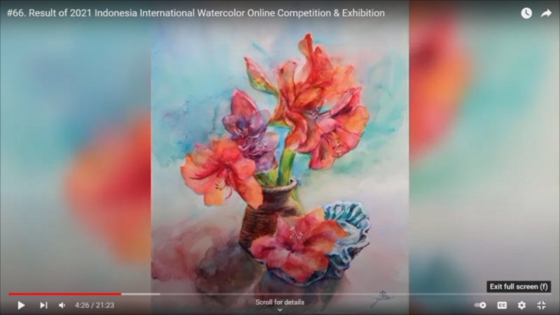Amaryllis — Watercolour painting by Michaela Iatan