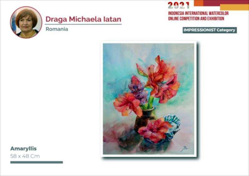 Amaryllis — Watercolour painting by Michaela Iatan
