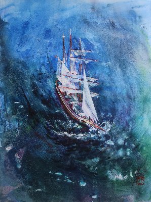 Mircea — Watercolour painting by Michaela Iatan
