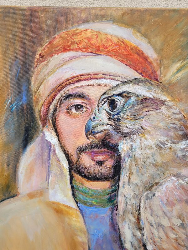 Royal falcon — Tehnică mixtă pictură de Michaela Iatan